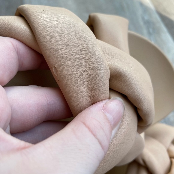 Universal Threads Nude Faux Leather Knot Slide Sandals - Picture 11 of 11